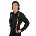 Suspenders- Gold Sequin