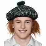 Tartan Beret With Hair
