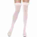 Thigh High Opaque Stockings - White