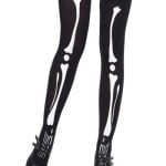 Thigh High Stockings- Skeleton Print