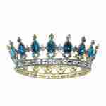 Tiara Gold With Blue Gemstones