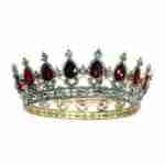 Tiara Gold With Red Gemstones