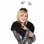 Tiara- Silver Glitter Hearts