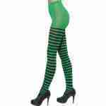 Tights- Black & Green Striped