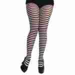 Tights- Black & White Candystripe