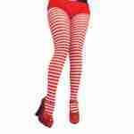 Tights- Red & White Candystripe