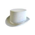 Top Hat- White Satin