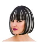 Vampire Wig - Black and white stripe