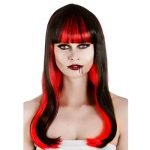 Vampire Wig - (Red and black)