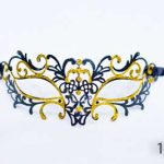 Venetian Eye Mask Metal Lace -Black and gold