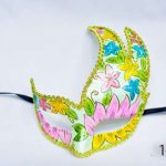 Venetian Eye Mask - Pink Yellow