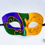 Venetian Eye Mask - Green, Blue and Yellow