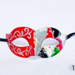 Venetian Eye Mask - Red and White