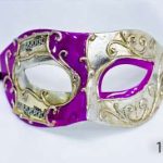 Venetian Eye Mask - Silver And Purple