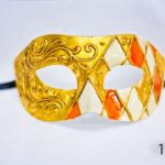 Venetian Eye Mask - Gold And White