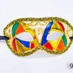 Venetian Eye Mask - Gold,Blue and White