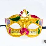 Venetian Eye Mask - Gold,Purple And Green