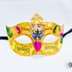Venetian Eye Mask - Gold, Purple and Green