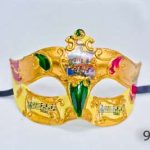 Venetian Eye Mask - Gold,Silver and Green