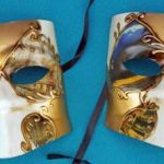 Venetian Mask - Gold white