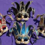 Venetian Royal Court Jester Mask - 4 assortments