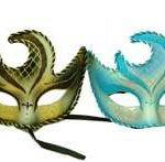 Venetian Style Mask - Green And Blue