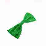 Very Large Polka Dot Neon Green Bow on Barrette