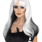 White & Black Witch Wig