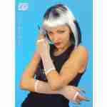 White Fingerless Fishnet Gloves