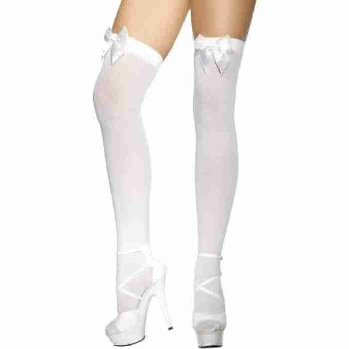 White Thigh High Stockings 29093smif