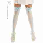 White Thigh High With Satin Ribbons