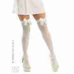White Thigh High With Satin Ribbons