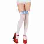 White Thigh Highs w/ Blue Bow