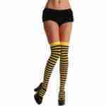 Yellow & Black Striped Thigh Highs