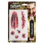 Zombie Tatoos & Bloody Scab Make Up Kit