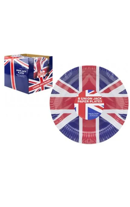 Union Jack Paper Plates