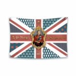 Vintage Style King Charles III Coronation Flag 108cm x 180cm Landscape