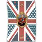 Vintage Style King Charles III Coronation Flag 108cm x 180cm Portrait