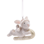 Christmas Bunny on a Sledge Hanging Decoration
