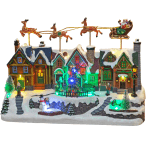 LED Light Up Musical Village 16"