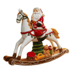Santa on Rocking Horse Ornament 26.5cm