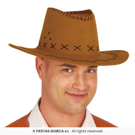 Faux leather cowboy hat