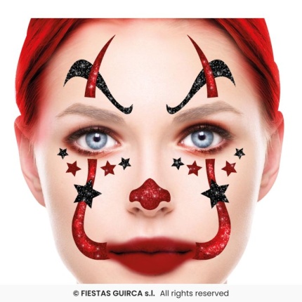 Clown Glitter Face
