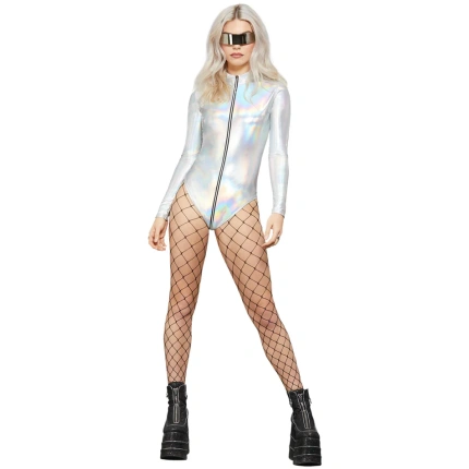Miss Whiplash Mirror Holographic Bodysuit