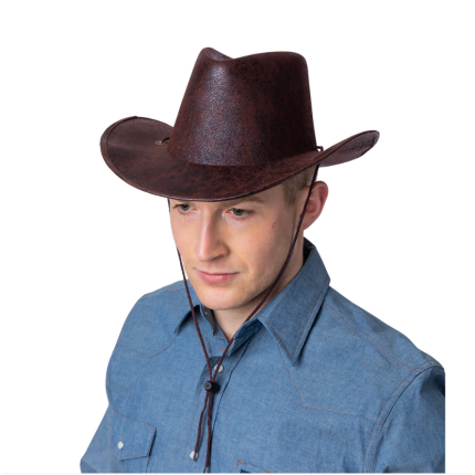 Texan - Faux Aged Leather - Brown