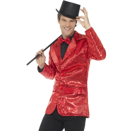 Sequin Jacket, Mens, Red