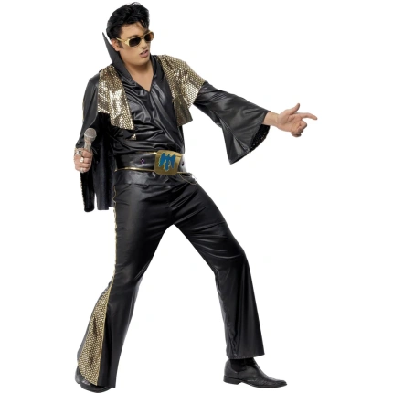 Elvis Costume, Black & Gold